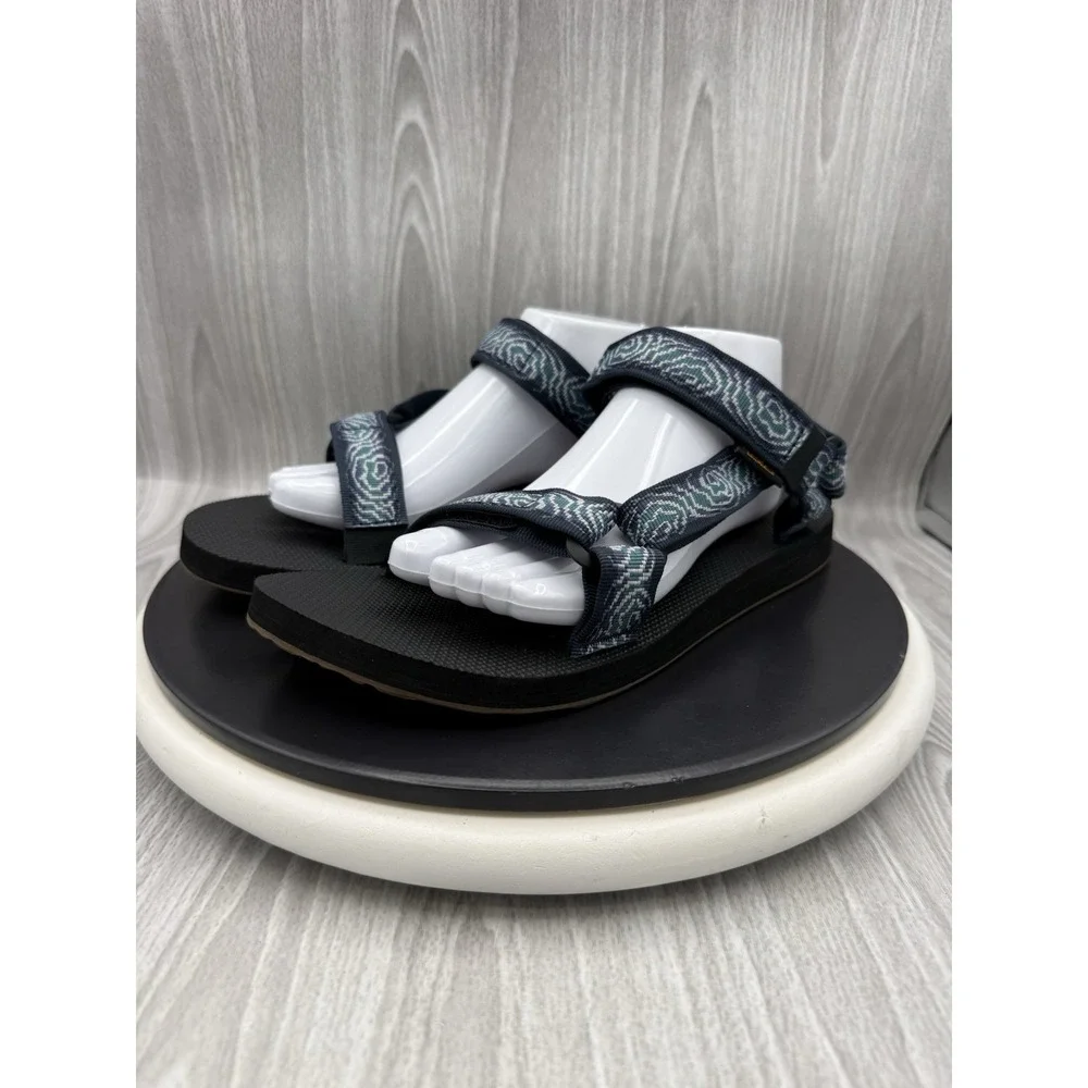 Teva Original Universal Mens Size 9 Archive Topo Navy Print Outdoor Sandals NEW